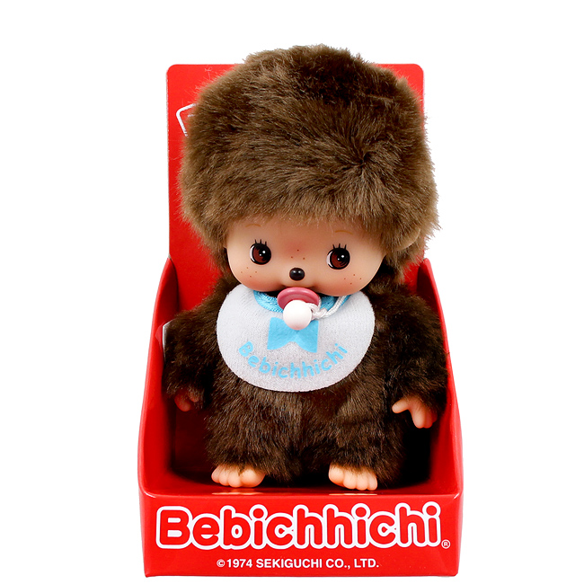 Sekiguchi Monchhichi Portachiavi Ragazzo Rosso - 10 Cm, Scimmietta Con Ciuccio, Peluche Per Borsa, Gioiello Da Borsetta